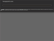 Tablet Screenshot of keepquiet.com